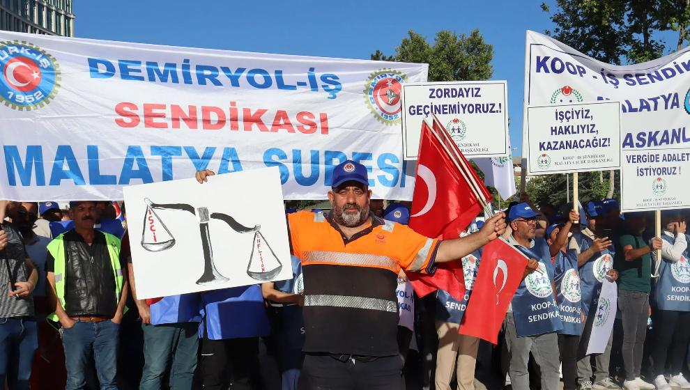 Türk-İş'ten Malatya'da eylem: 