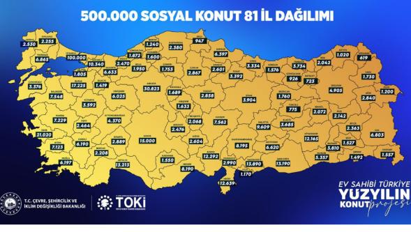 Malatya'da 9 bin 609 sosyal konut verilecek