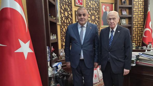 MHP İl Başkanı Gökhan Gök, MHP lideri Devlet Bahçeli'yi ziyaret etti