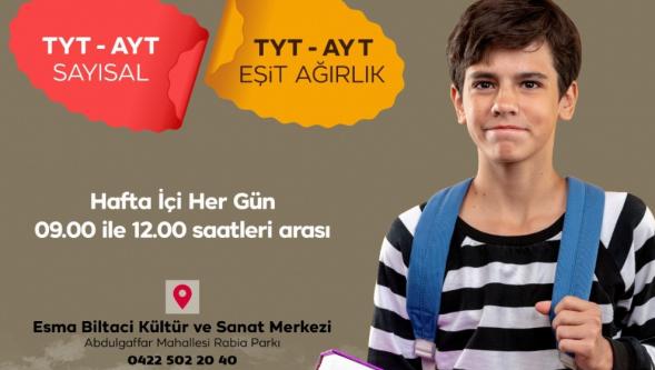 Yeşilyurt Belediyesi'nden hızlandırılmış YKS kursu