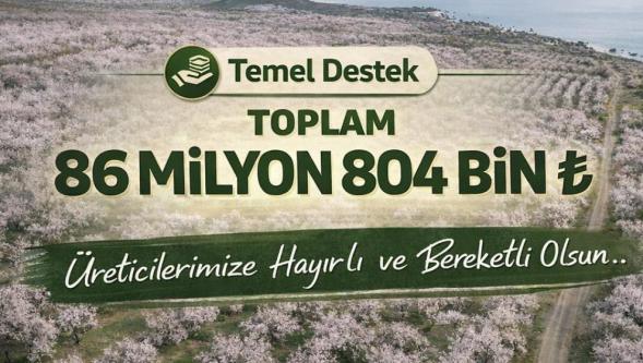 86 Milyon TL'lik destek ödemesi başladı