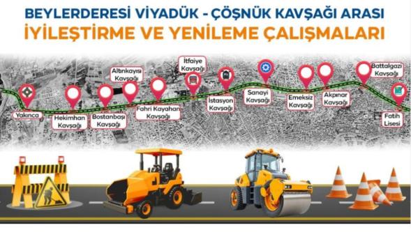 İstasyon-Sanayi-Emeksiz kavşakları arasında çalışma yapılacak!